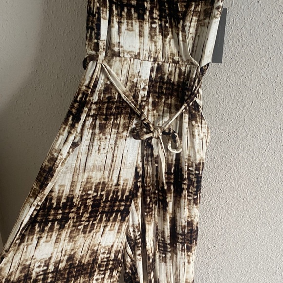Tart Collections Brown and Cream Jumpsuit - Picture 5 of 8